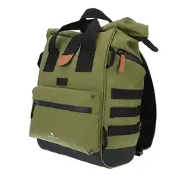 Decathlon Waterdichte fietstas achteraan om te bouwen tot een 22L KAKI rugzak aanbieding