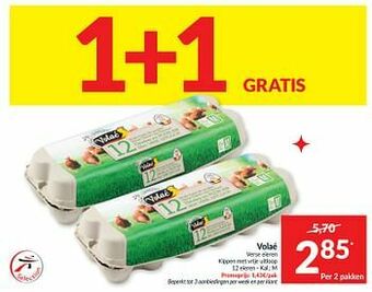 Intermarché Volaé verse eieren kippen met vrije uitloop aanbieding
