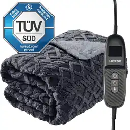 Decathlon Elektrische Bovendeken Warmtedeken XL met Fleece/Sherpa - 180x130 - Grijs aanbieding