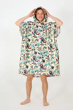 Decathlon Surfponcho voor volwassenen - Humming Birds - Almond aanbieding