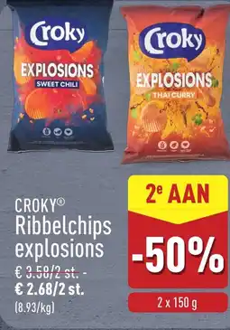 ALDI Croky Ribbelchips explosions aanbieding