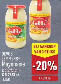 ALDI Devos lemmens mayonaise aanbieding