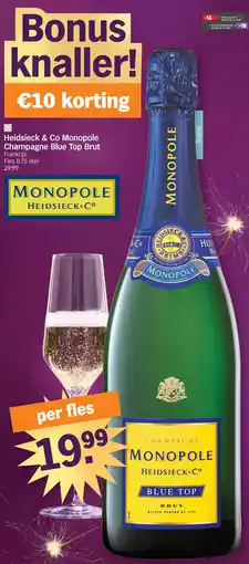 Albert Heijn Heidsieck & Co Monopole Champagne Blue Top Brut aanbieding