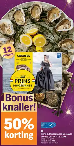 Albert Heijn Prins & Dingemanse Zeeuwse creuse oesters aanbieding
