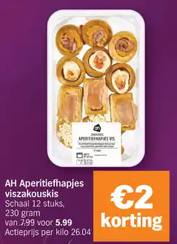 Albert Heijn AH Aperitiefhapjes viszakouskis aanbieding