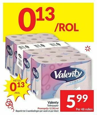Intermarché Valenty toiletpapier aanbieding