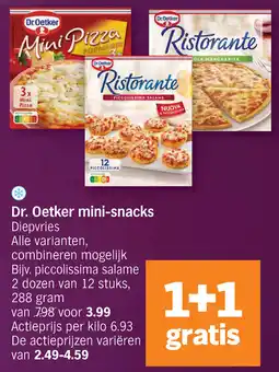 Albert Heijn Dr. Oetker Mini Snacks aanbieding