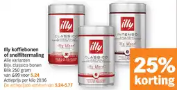 Albert Heijn Illy Koffiebonen of Snelfiltermaling aanbieding