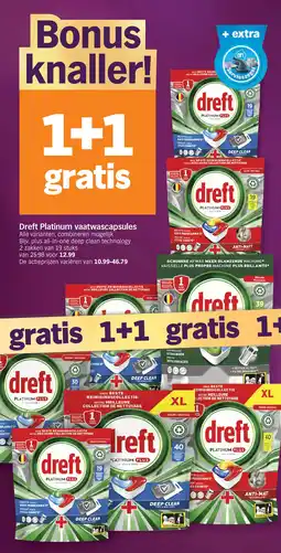 Albert Heijn Dreft Platinum Vaatwascapsules aanbieding
