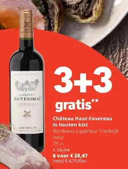 Spar Château Haut-Favereau in houten kist aanbieding
