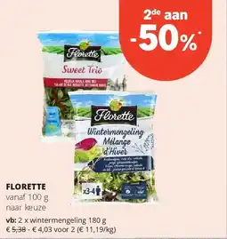 Spar FLORETTE wintermengeling 180 g aanbieding