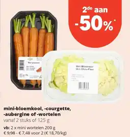 Spar mini wortelen 200 g aanbieding