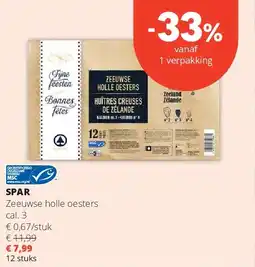 Spar SPAR Zeeuwse holle oesters aanbieding