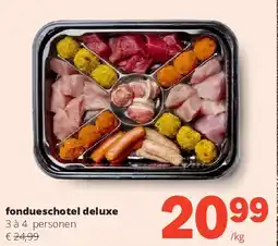 Spar fondueschotel deluxe aanbieding