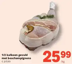 Spar 1/2 kalkoen gevuld met boschampignons aanbieding