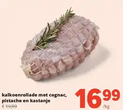 Spar kalkoenrollade met cognac, pistache en kastanje aanbieding