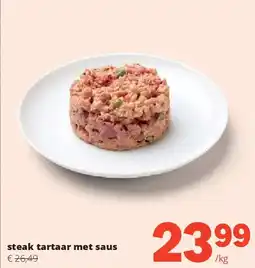 Spar steak tartaar met saus aanbieding