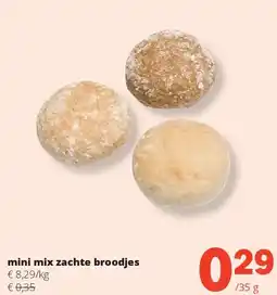 Spar mini mix zachte broodjes aanbieding