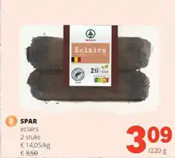 Spar SPAR eclairs 2 stuks aanbieding