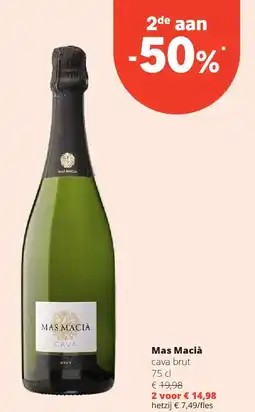 Spar Mas Macià cava brut 75 cl aanbieding