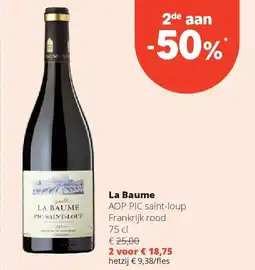 Spar La Baume AOP PIC saint-loup Frankrijk rood 75 cl aanbieding