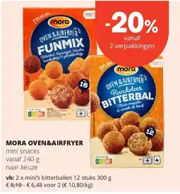 Spar MORA OVEN&AIRFRYER mini’s bitterballen 12 stuks 300 g aanbieding