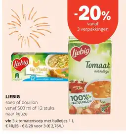 Spar LIEBIG tomatensoep met balletjes 1 L aanbieding