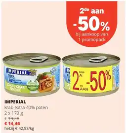 Spar IMPERIAL krab extra 40% poten aanbieding