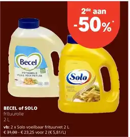 Spar Solo voeilbaar frituurvet 2 L aanbieding