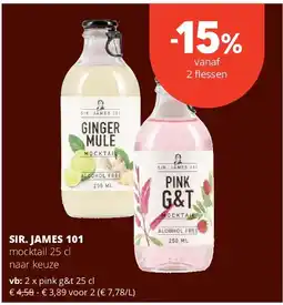 Spar SIR. JAMES 101 pink g&t 25 cl aanbieding