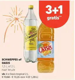 Spar Oasis tropical 2 L aanbieding