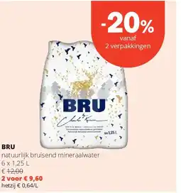 Spar BRU natuurlijk bruisend mineraalwater aanbieding