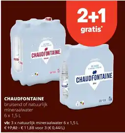 Spar CHAUDFONTAINE natuurlijk mineraalwater 6 x 1,5 L aanbieding