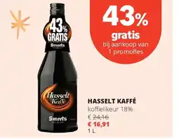 Spar HASSELT KAFFÉ koffielikeur 18% aanbieding