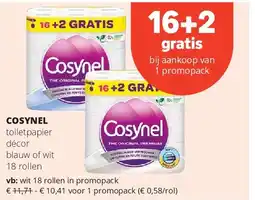 Spar COSYNEL wit 18 rollen in promopack aanbieding