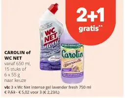 Spar Wc Net intense gel lavender fresh 750 ml aanbieding
