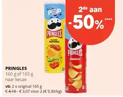 Spar PRINGLES original 165 g aanbieding