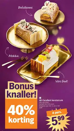 Albert Heijn AH Excellent Kerststronk aanbieding