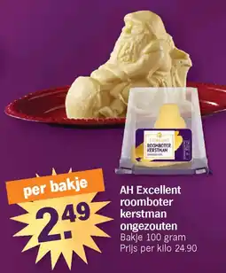 Albert Heijn AH Excellent Roomboter Kerstman Ongezouten aanbieding