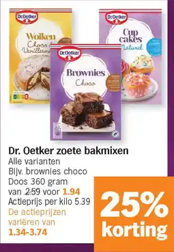 Albert Heijn Dr. Oetker Zoete Bakmixen aanbieding