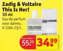 Kruidvat Zadig & Voltaire This Is Her! aanbieding