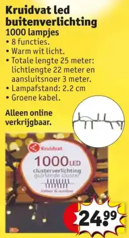 Kruidvat Kruidvat led buitenverlichting 1000 lampjes aanbieding