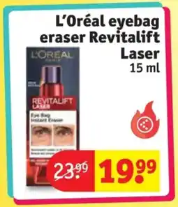 Kruidvat L'Oréal eyebag eraser Revitalift Laser aanbieding