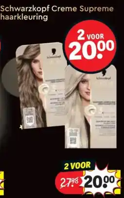 Kruidvat Schwarzkopf Creme Supreme haarkleuring aanbieding