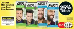 Kruidvat Just For Men kleuring voor haar, baard en snor aanbieding