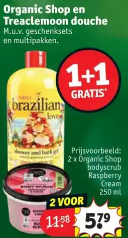 Kruidvat Organic Shop en Treaclemoon Douche aanbieding
