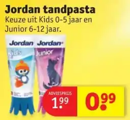 Kruidvat Jordan Tandpasta aanbieding