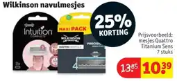 Kruidvat Wilkinson navulmesjes aanbieding