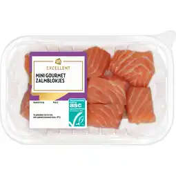 Albert Heijn AH Excellent Mini gourmet zalmblokjes aanbieding