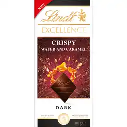 Albert Heijn Lindt Excellence crispy wafer & caramel dark aanbieding